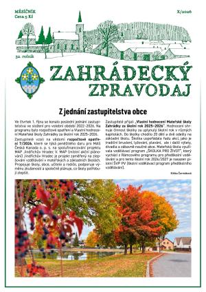 Zahrádecký zpravodaj - bříjen 2026